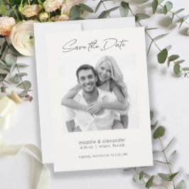 のモダン光結婚白黒フィルタ セーブザデート