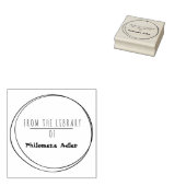 ～のモダン図書室からのミニマル ラバースタンプ (押印)