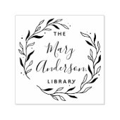 ~のモダン図書室からの セルフインキングスタンプ (デザイン)