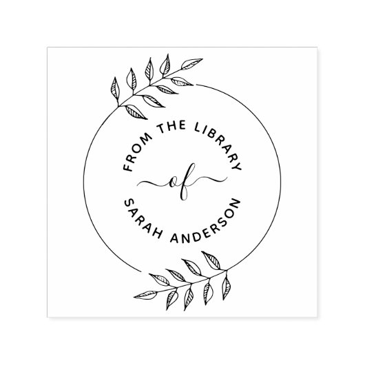 ~のモダン図書室カスタムからの&書籍の セルフインキングスタンプ (デザイン)