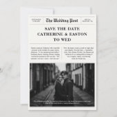 のモダン日付カードを保存す結婚る セーブザデート (正面)