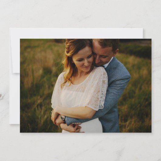 のモダン更新結婚のダウンロードサイズ写真の告知 招待状 (裏面)