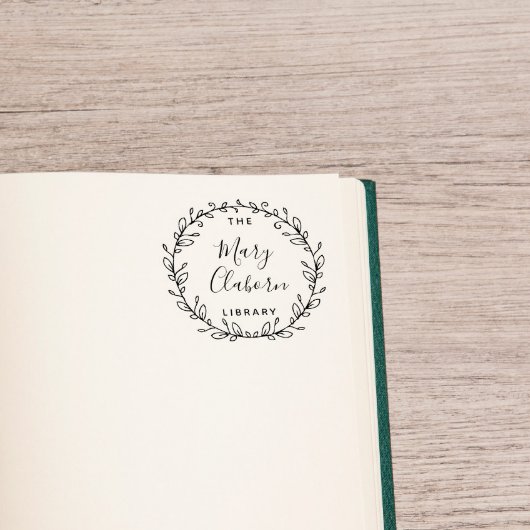 ~のモダン書庫からの名前をカスタムする セルフインキングスタンプ