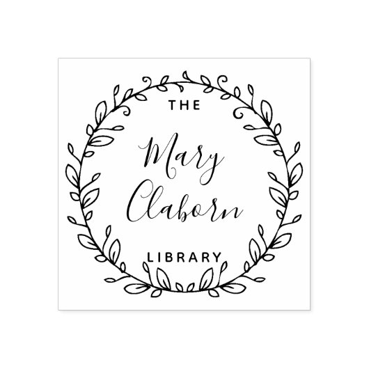 ～のモダン書庫からの名前をカスタムする ラバースタンプ (インプリント)