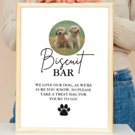 のモダン犬結婚の治療サインのビスケットのバーの好意 ポスター