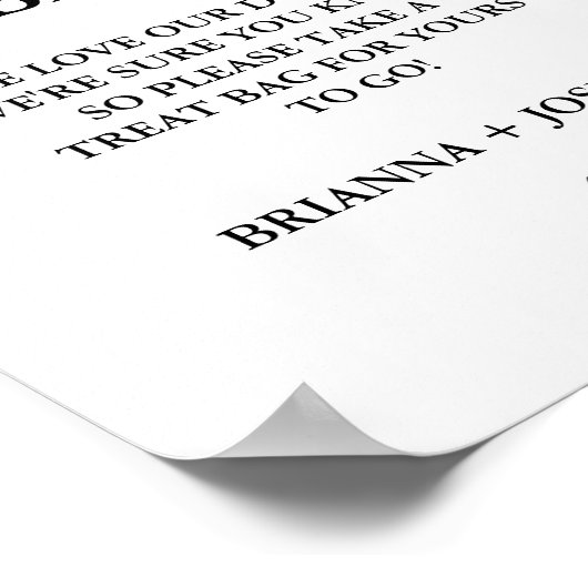 のモダン犬結婚の治療サインのビスケットのバーの好意 ポスター (角)