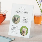 のモダン結婚シグネチャーカクテルメニュー2枚 台座サイン (インサイチュ)