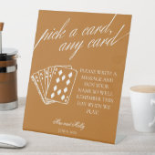 のモダン結婚トランプ台座標識 台座サイン (インサイチュ)