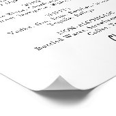 のモダン結婚ドリンクのメニュー記号 ポスター (角)