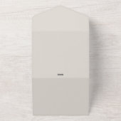 のモダン結婚ニュートラルクリーム親切に答える オールインワン招待状 (外側)