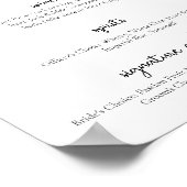 のモダン結婚バー記号メニュー ポスター (角)