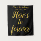 のモダン結婚フォトブースBackdropフォトプロップ タペストリー (正面)