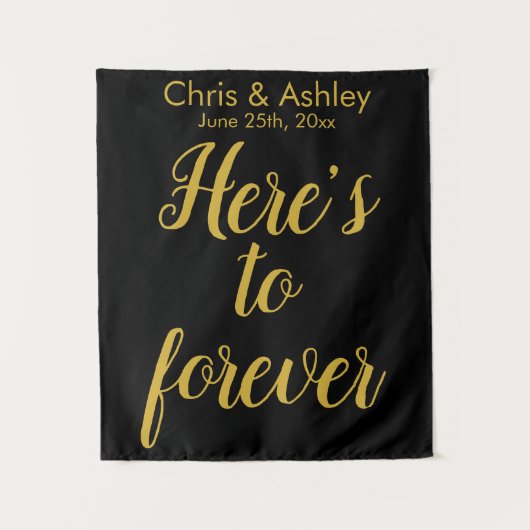 のモダン結婚フォトブースBackdropフォトプロップ タペストリー (正面)