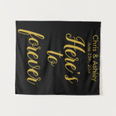 のモダン結婚フォトブースBackdropフォトプロップ タペストリー (正面(横))