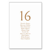 のモダン結婚ミニマル客席向けチャートカード テーブルナンバー (裏面)