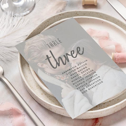 のモダン結婚写真の座席表