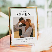 のモダン結婚写真テーブルカード テーブルナンバー