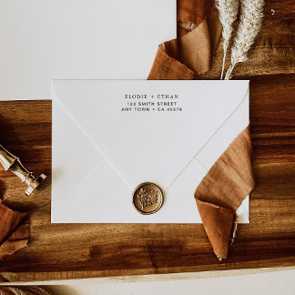 のモダン結婚差出人住所ゴム印ミニマル ラバースタンプ