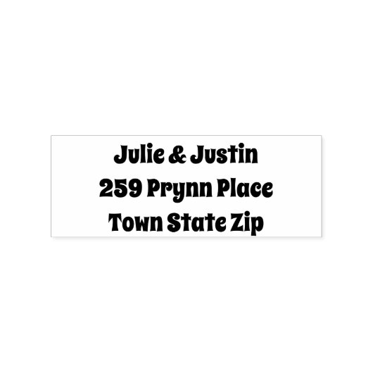 のモダン結婚差出人住所ゴム印 ラバースタンプ (押印)