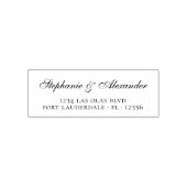 のモダン結婚差出人住所手書きスクリプト セルフインキングスタンプ (デザイン)