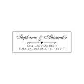 のモダン結婚差出人住所手書きスクリプト セルフインキングスタンプ (デザイン)