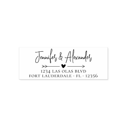 のモダン結婚差出人住所書道台本 セルフインキングスタンプ (デザイン)