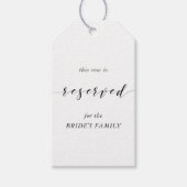 のモダン結婚座席指定椅子ラベル ギフトタグ (正面)