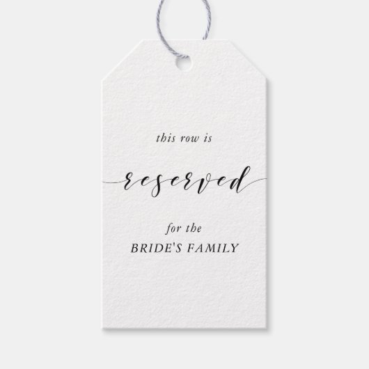 のモダン結婚座席指定椅子ラベル ギフトタグ (正面)