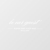 のモダン結婚座席表鏡デカール ウィンドウサイン (シート)