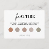 のモダン結婚服装ドレスコードカード エンクロージャーカード (正面)