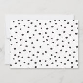 のモダン結婚正方形の写真は日付カードを保存 案内状 (裏面)