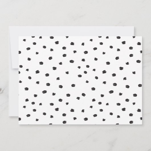 のモダン結婚正方形の写真は日付カードを保存 案内状 (裏面)