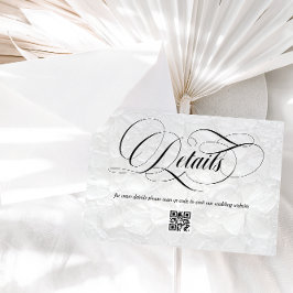 のモダン結婚詳細QRコード エンクロージャーカード