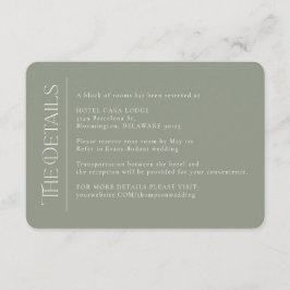 のモダン結婚Green Moss詳細エンクロージャカード エンクロージャーカード