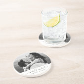 のモダン結婚Photo Memoryスクリプエレガントト コースター (側面)