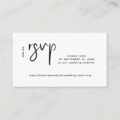 のモダン結婚webサイトのオンラインsvp エンクロージャーカード (正面)