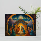 のモダン絵を描出生シーン 箔シーズンカード (立ち正面)