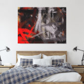 のモダン絵画抽象芸術背景#2 キャンバスプリント (インサイチュ (寝室))