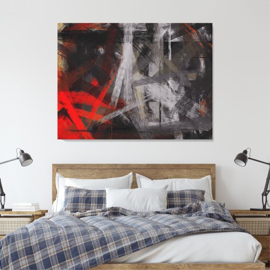 のモダン絵画抽象芸術背景#2 キャンバスプリント (インサイチュ (寝室))