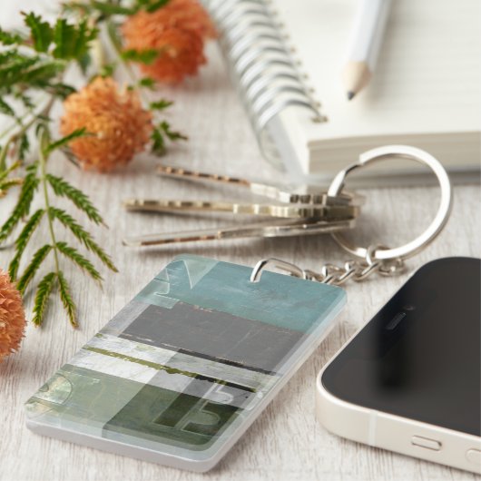 のモダン絵画文字の組み合わせ キーホルダー (正面右)