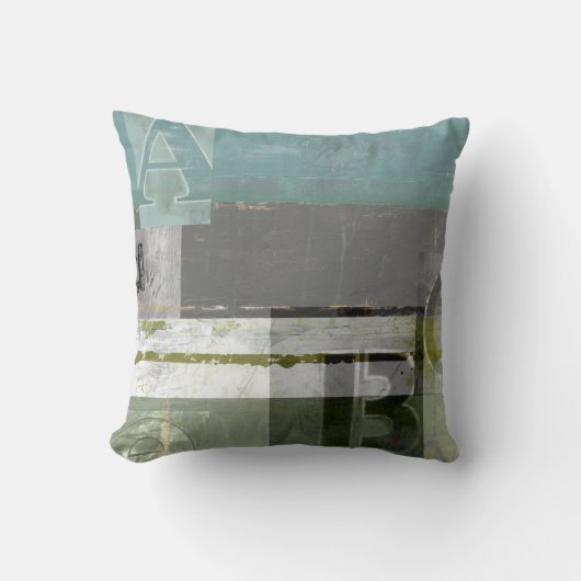 のモダン絵画文字の組み合わせ クッション (正面)