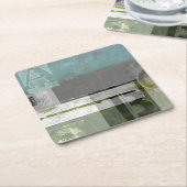 のモダン絵画文字の組み合わせ スクエアペーパーコースター (アングル)