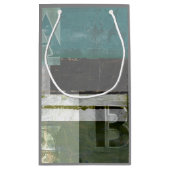 のモダン絵画文字の組み合わせ スモールペーパーバッグ (裏面)