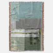 のモダン絵画文字の組み合わせ スローブランケット (正面縦)