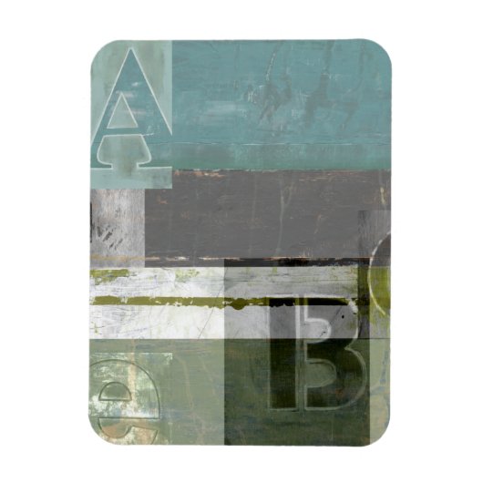 のモダン絵画文字の組み合わせ マグネット (縦)