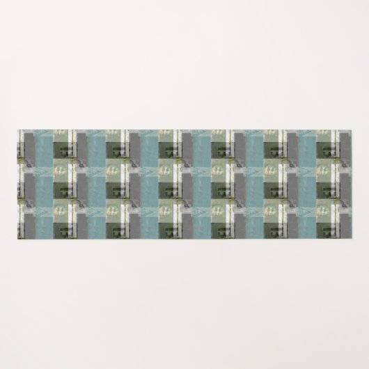 のモダン絵画文字の組み合わせ ヨガマット (裏面(横))