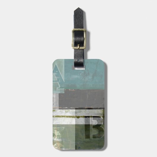 のモダン絵画文字の組み合わせ ラゲッジタグ (正面縦)