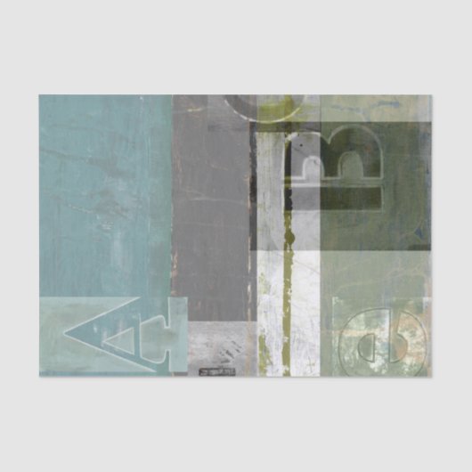 のモダン絵画文字の組み合わせ 薄葉紙 (正面)