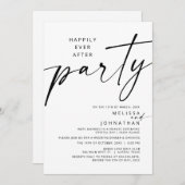 のモダン落ち込み結婚パーティー 招待状 (正面/裏面)