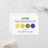 のモダン装結婚装ドレスコードエンクロージャカード カード (正面/裏面インサイチュ)